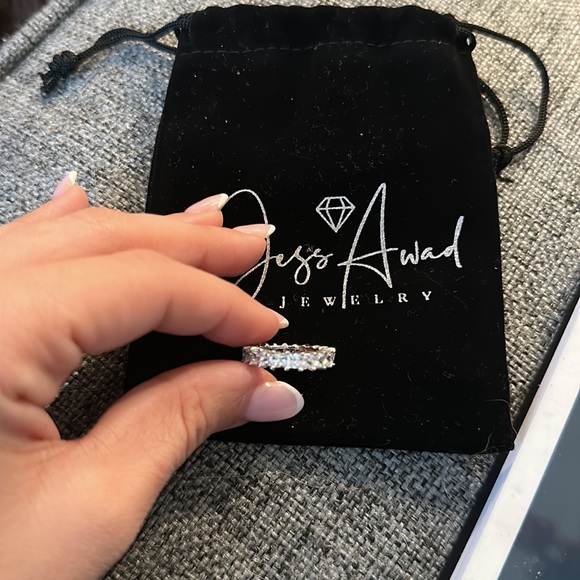 Custom made CZ Sterling silver ring sz 5 - Picture 3 of 3